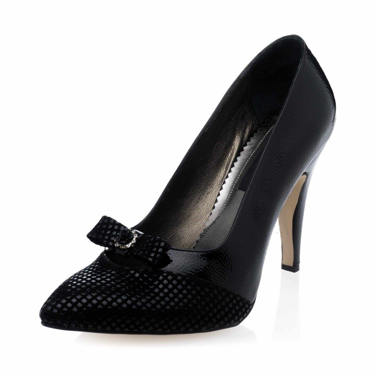 Büyük Numara Stiletto Topuklu Ayakkabı 190330 Siyah
